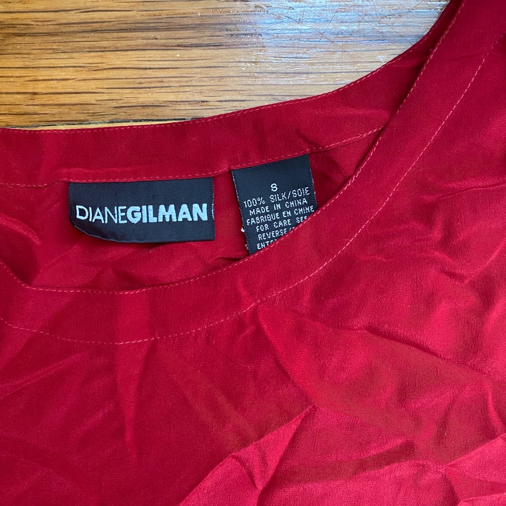 Vintage crop silk tank